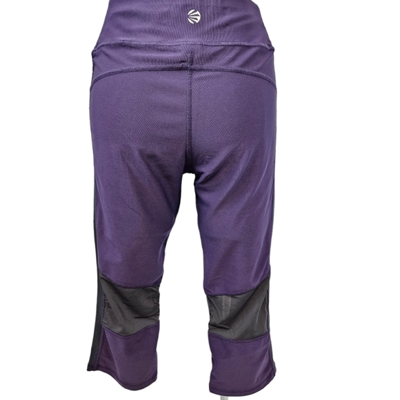 Impact Jillian Michaels Capri Activewear Leggings Purple and‎ Gray Women's Large - Picture 5 of 9